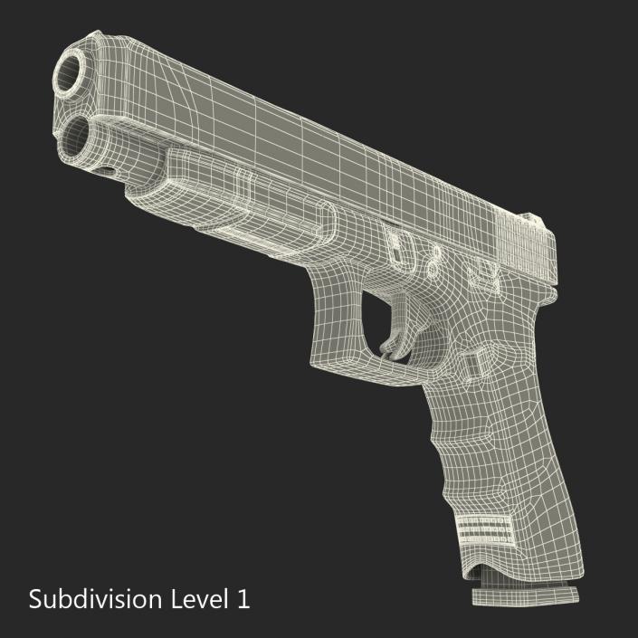 Generic Competition Pistol Black 3D