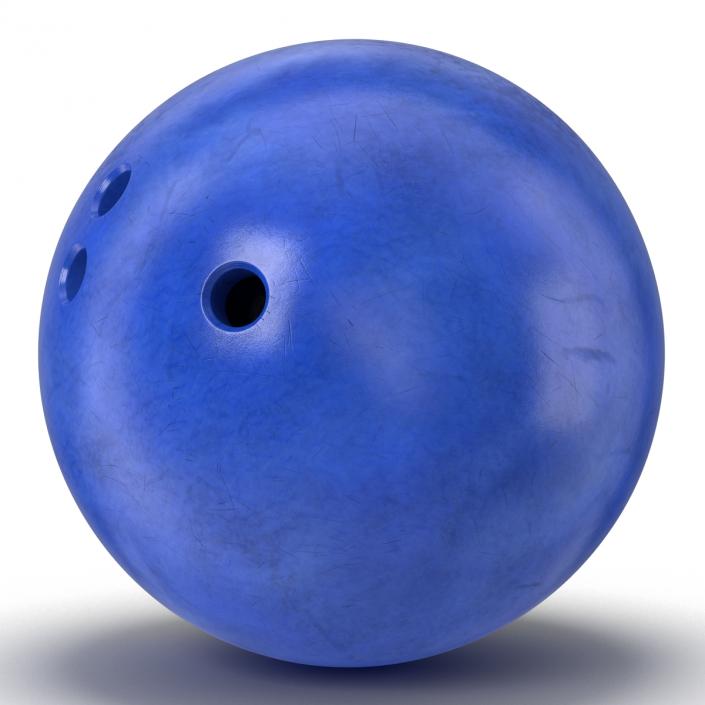 Bowling Ball Blue 3D
