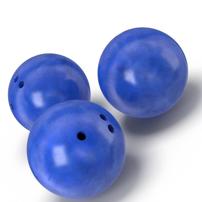 Bowling Ball Blue 3D