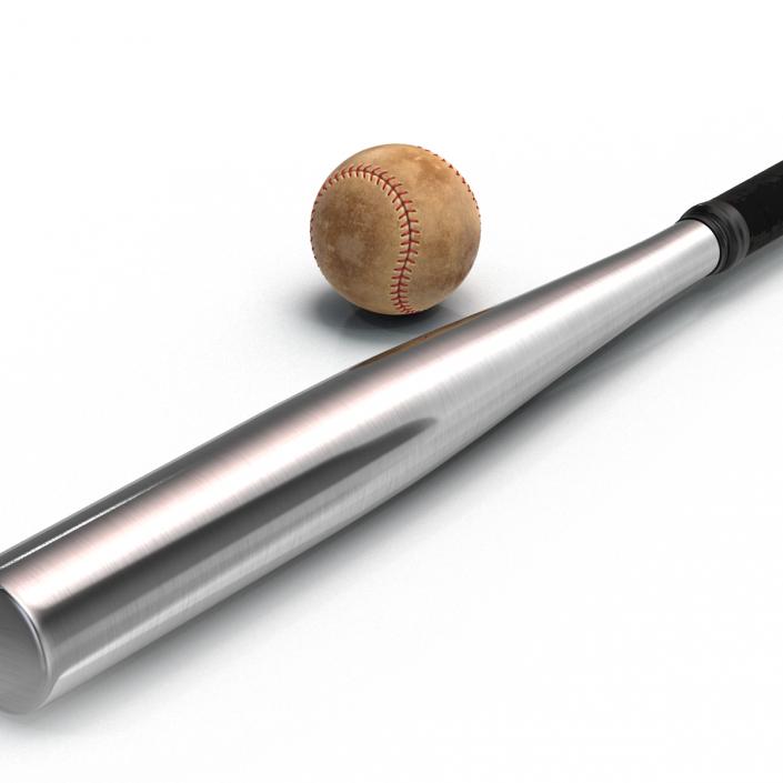 3D Baseball and Metal Baseball Bat