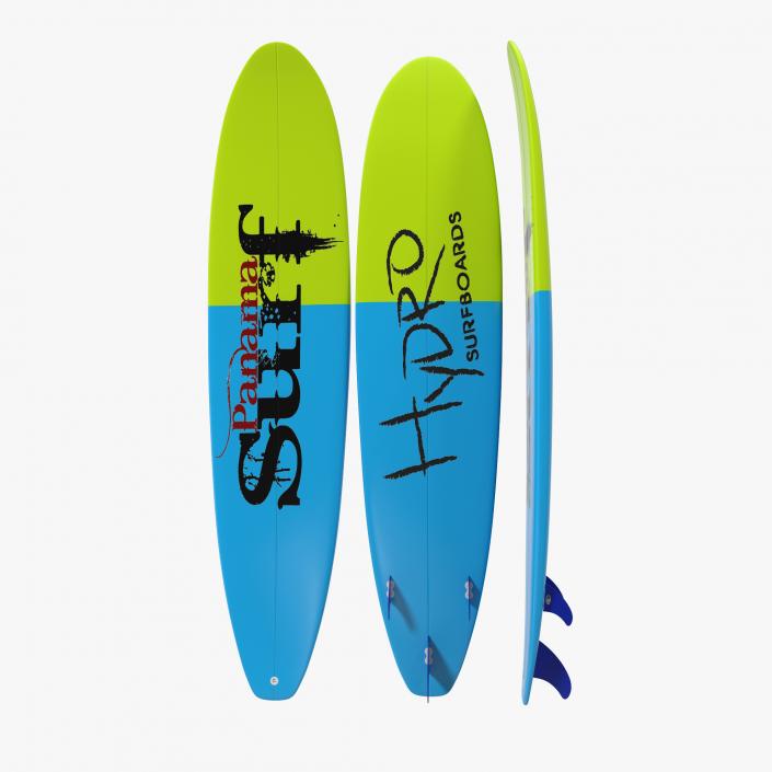 3D Surfboard Longboard 2