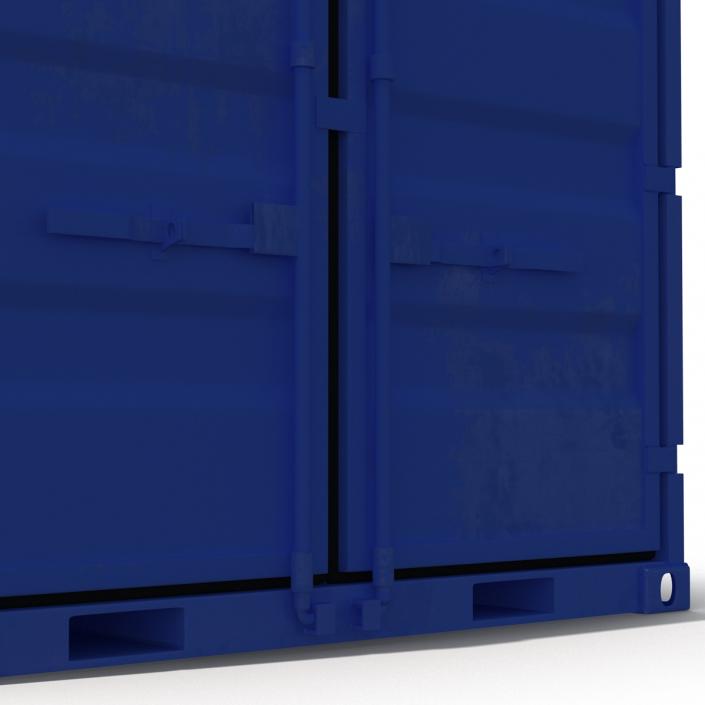 8 ft Storage Container Blue 3D