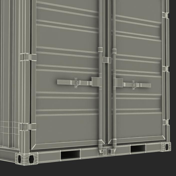 8 ft Storage Container Blue 3D