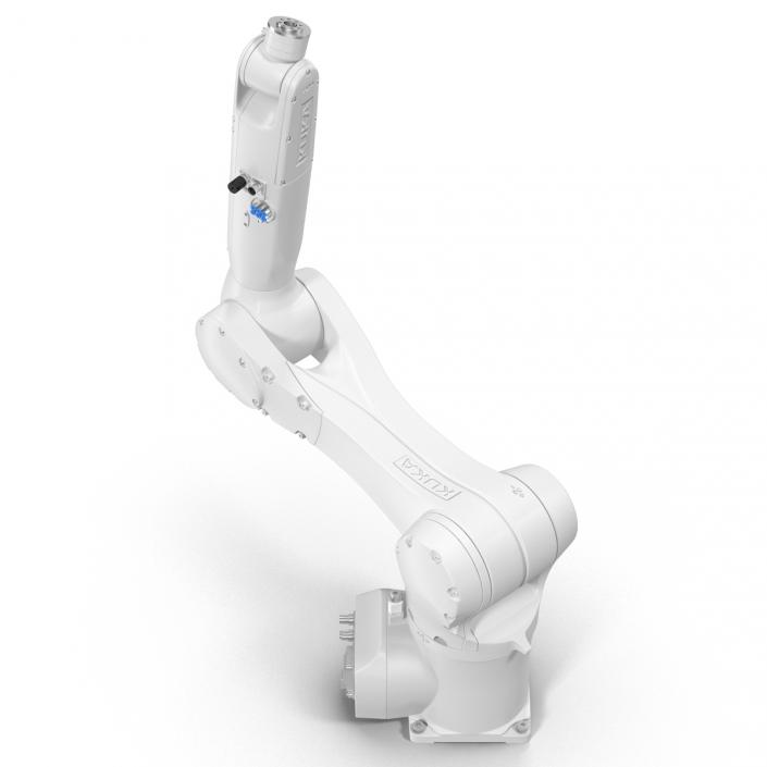 3D model Kuka Robot KR 10 R1100 White Rigged
