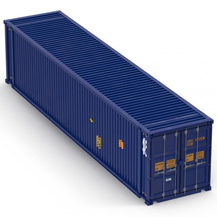 45 ft High Cube Container Blue 2 3D