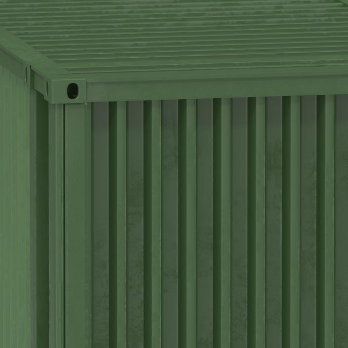 3D 45 ft High Cube Container Green