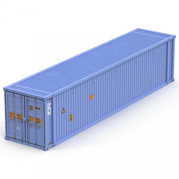 3D model 45 ft High Cube Container Blue