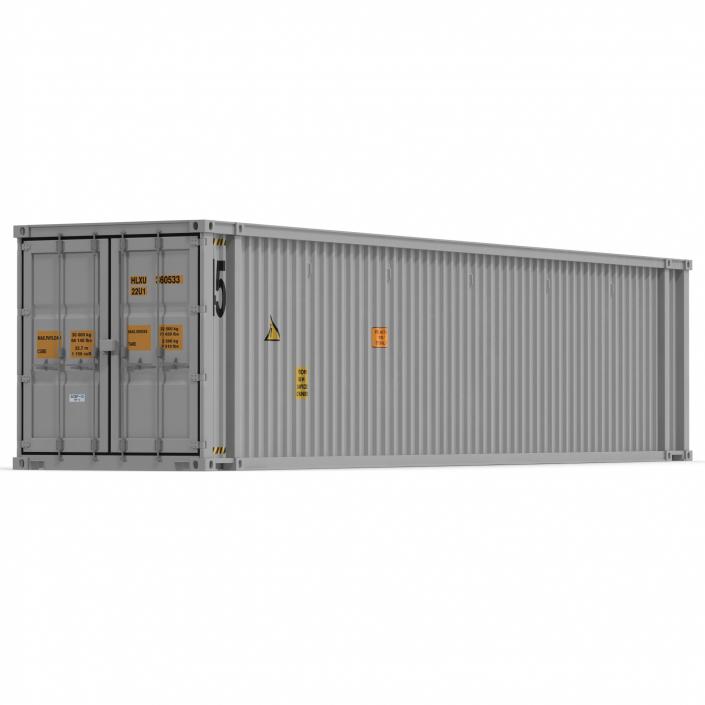 3D 45 ft High Cube Container White