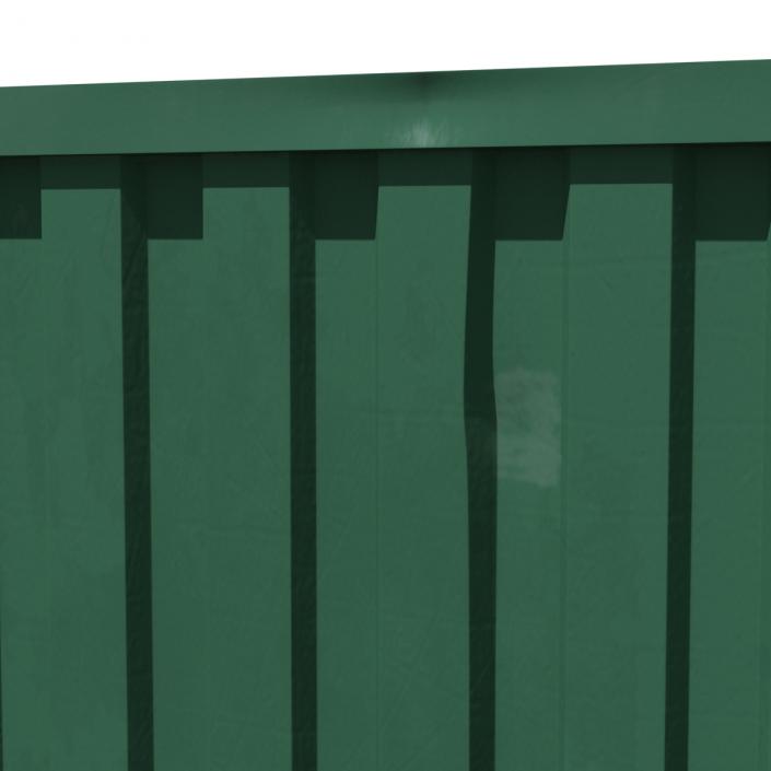 3D 8 ft Storage Container Green model