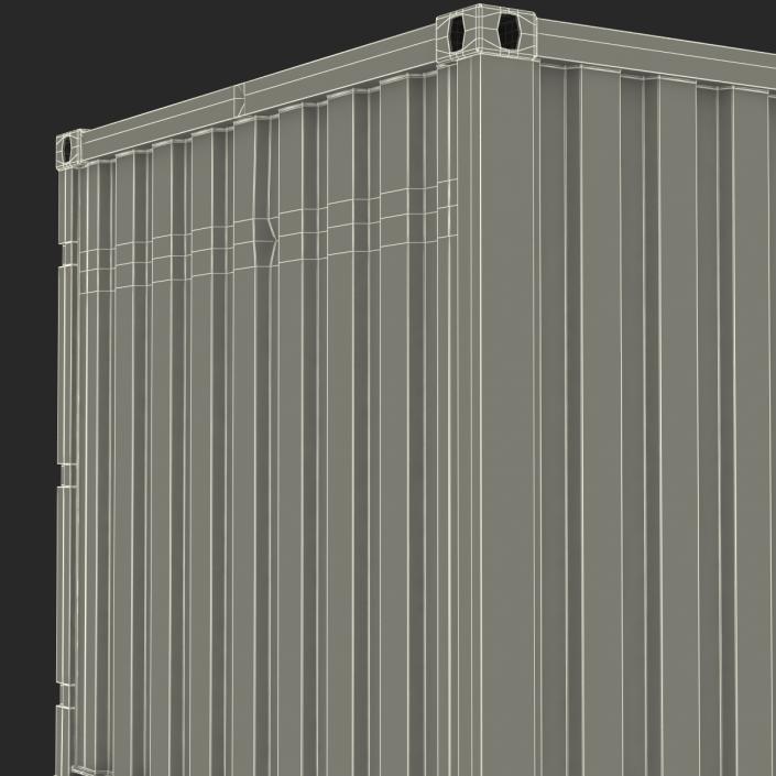 3D 8 ft Storage Container Green model