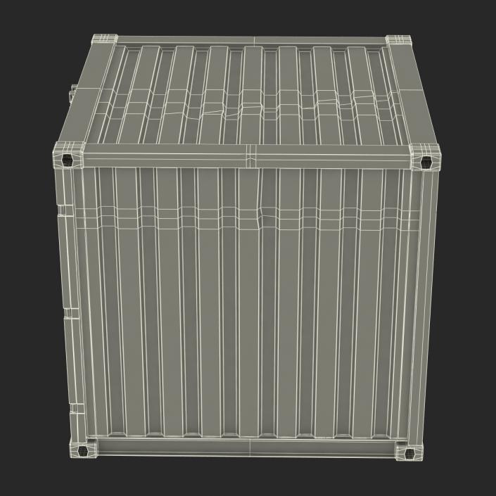 3D 8 ft Storage Container Red