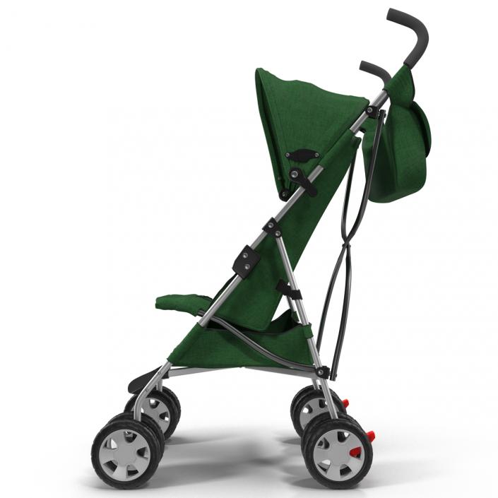 Baby Stroller Green 3D model