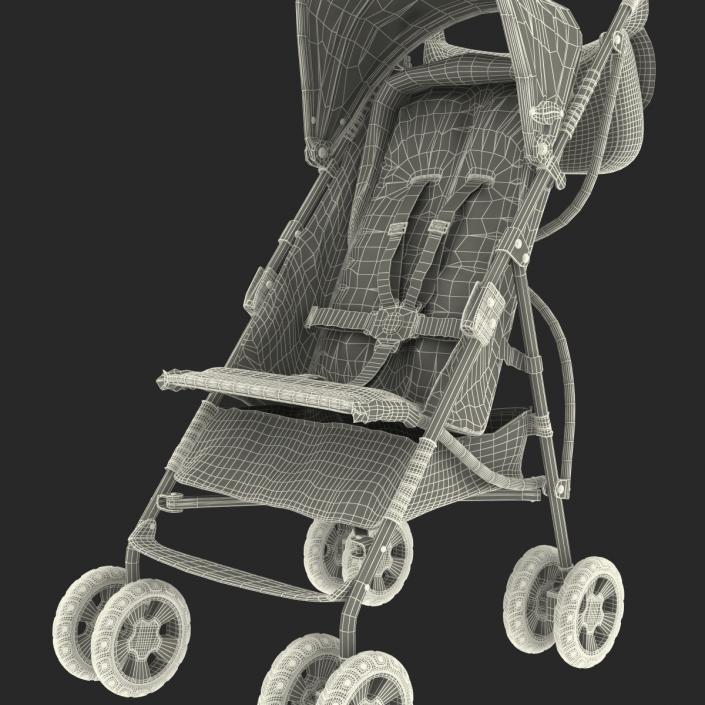 3D model Baby Stroller Orange