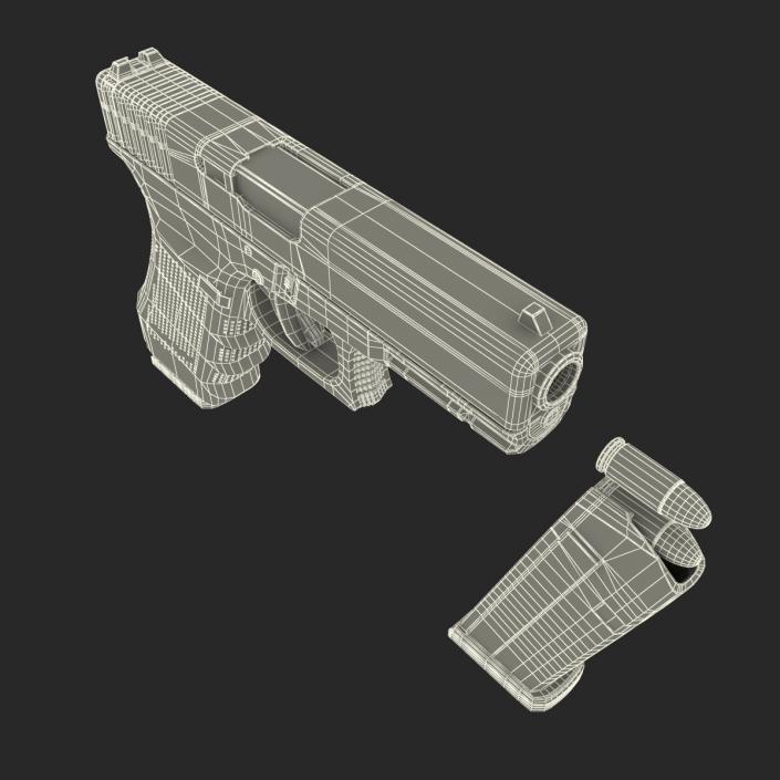 3D model Glock 17 Semi Automatic Pistol