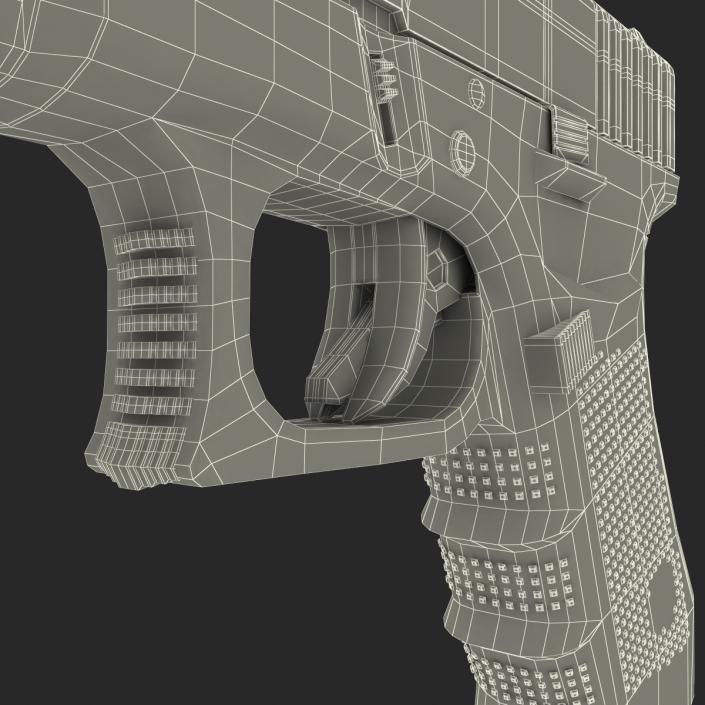 3D model Glock 17 Semi Automatic Pistol
