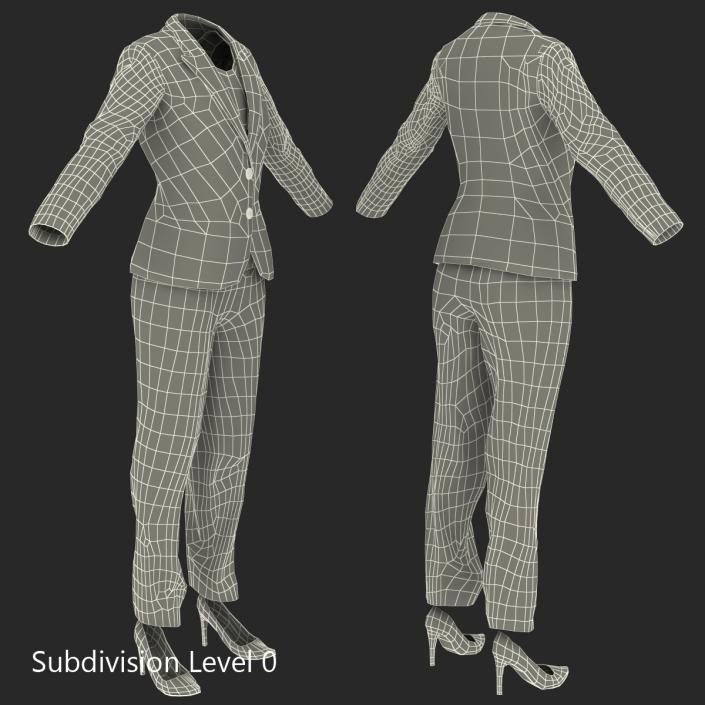 Women Workwear Suit 3D model