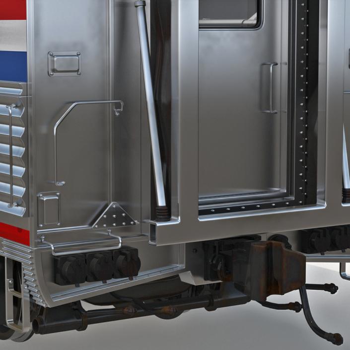 Railroad Amtrak Baggage Car 2 3D model