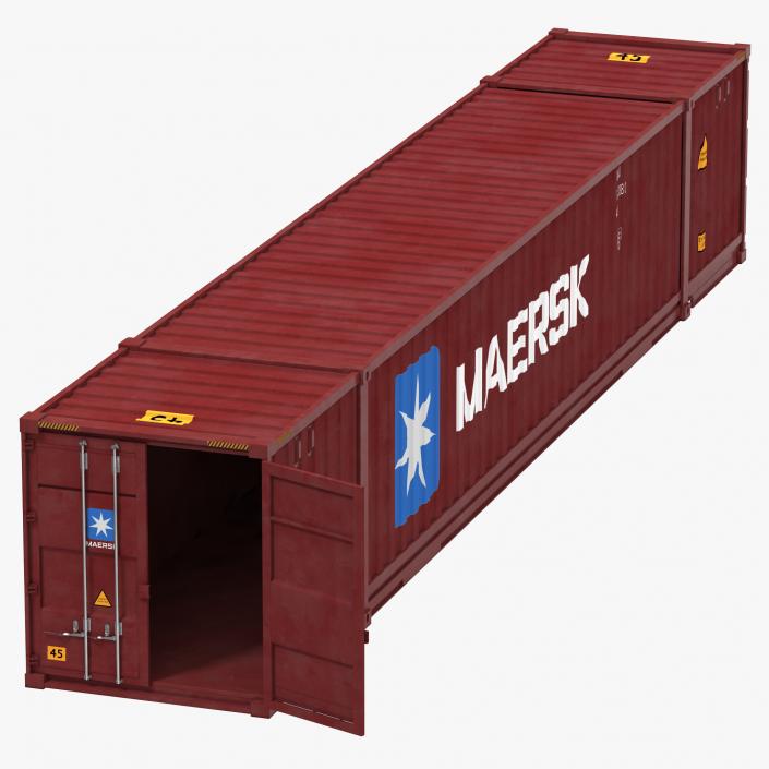 53 ft Shipping ISO Container Red 3D