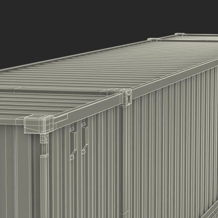 3D 53 ft Shipping ISO Container Blue model