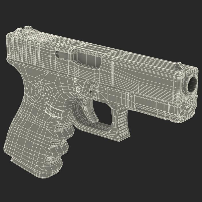 Compact Pistol Glock 19 Black 3D model