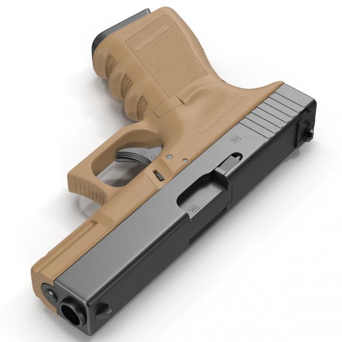3D Compact Pistol Glock 19 model