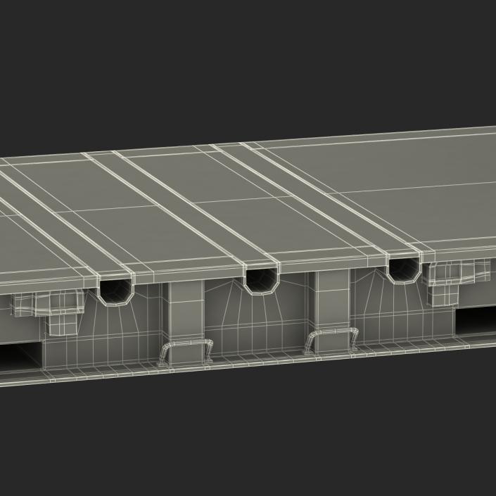 3D model Flat Rack Container Green