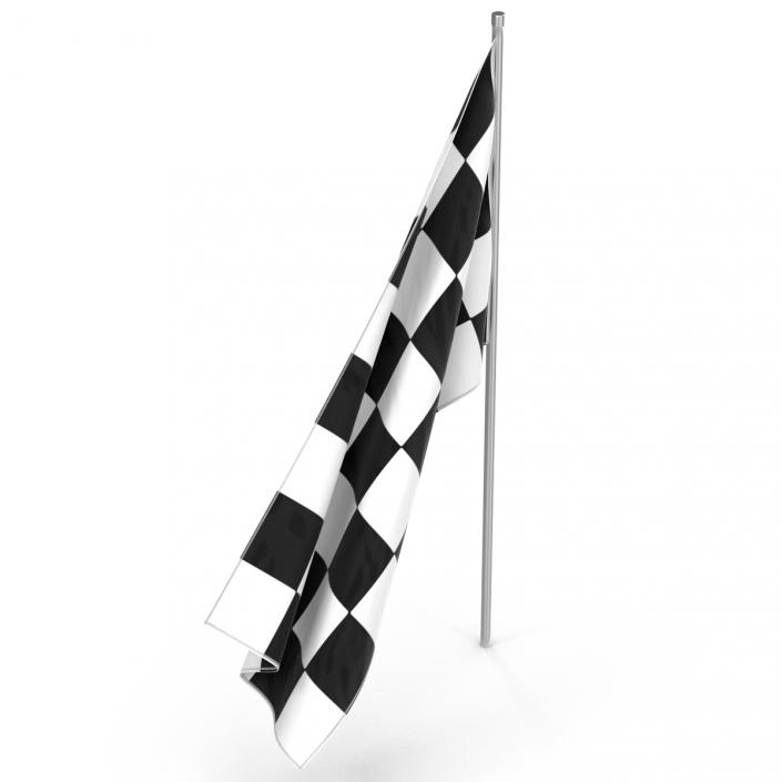 3D Racing Flag 2 model