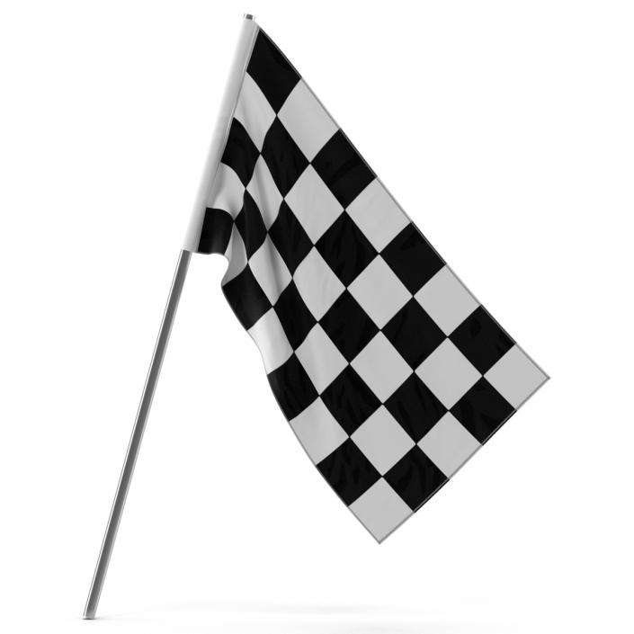 3D Racing Flag 3 model