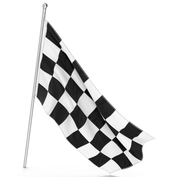 3D Racing Flag 4 model