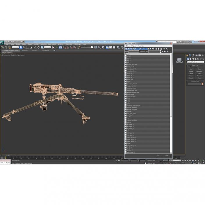 Machine Gun Browning M2 50 Caliber 3D model