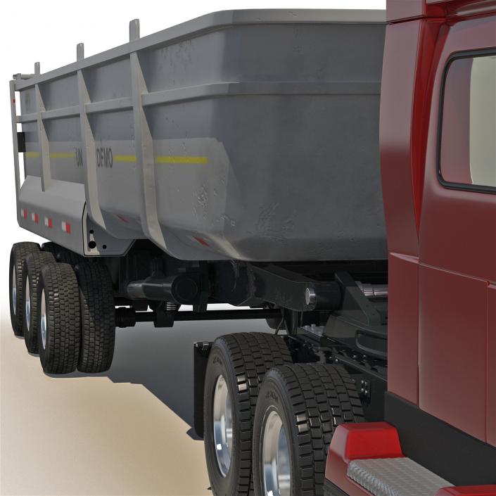 3D model Semi Dump Trailer Truck 2