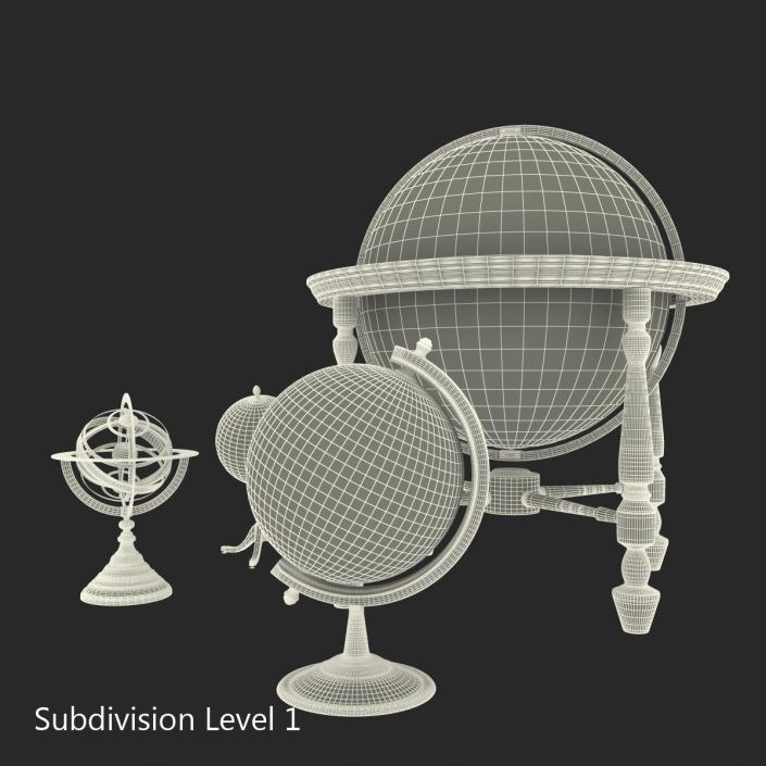 3D model Antique Globes Collection