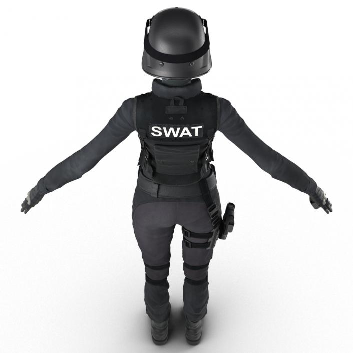 3D SWAT Woman Asian