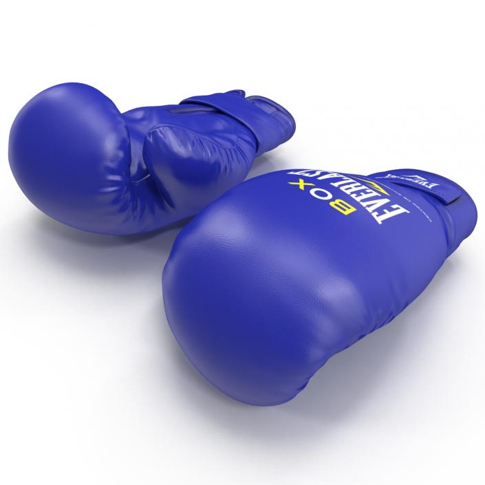 Boxing Gloves Everlast Blue 3D