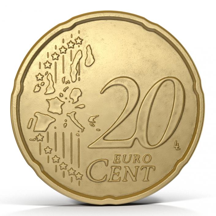 3D model Italian Euro Coin 20 Cent