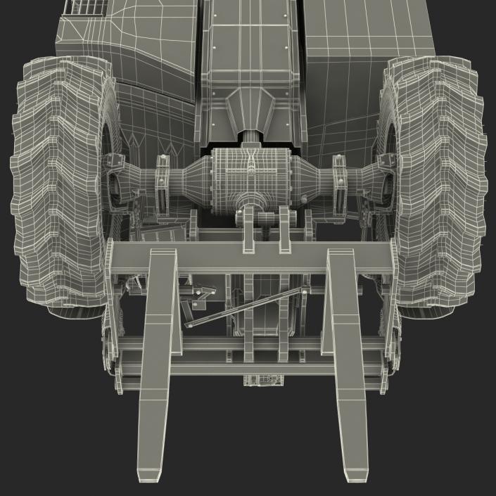 Telescopic Handler Forklift Generic Rigged 3D