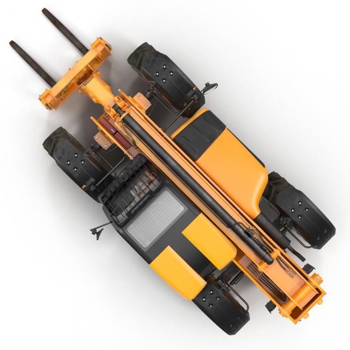 3D model Telescopic Handler Forklift JCB 535 95 Orange