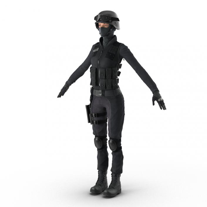 SWAT Indian Woman 2 3D model