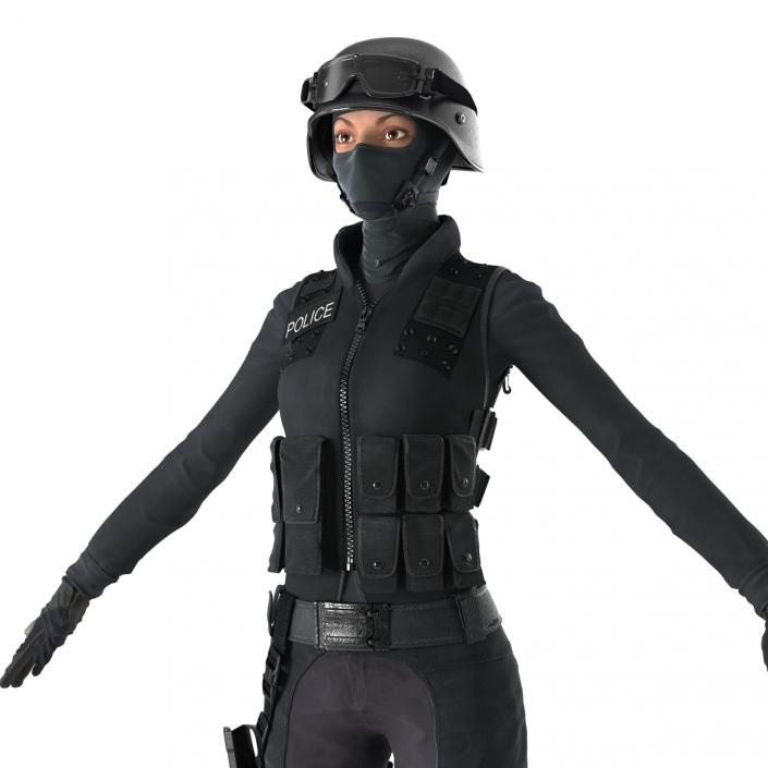 SWAT Indian Woman 2 3D model
