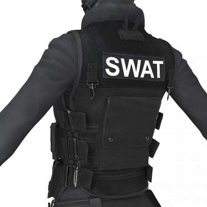 3D SWAT Woman European Rigged