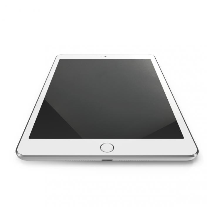3D iPad mini 3 Silver model