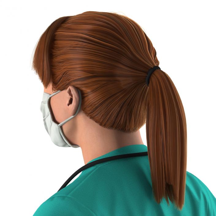 Female Caucasian Surgeon 3D model