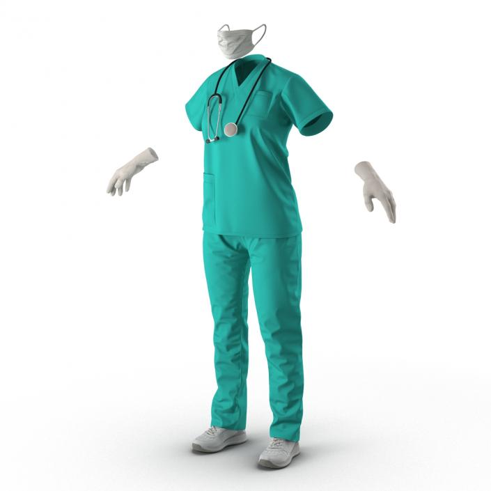 Female Surgeon Dress 6 3D