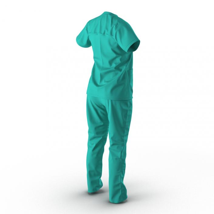 3D Female Surgeon Dress 8 with Blood model