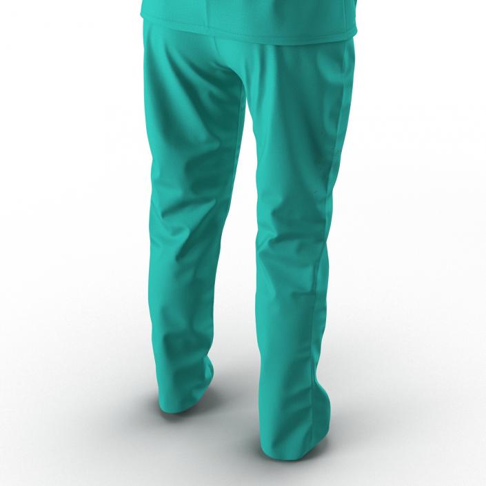 3D Female Surgeon Dress 8 with Blood model