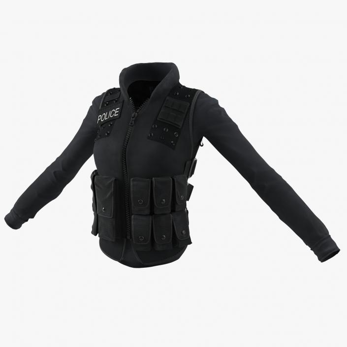 3D model SWAT Woman Uniform 6
