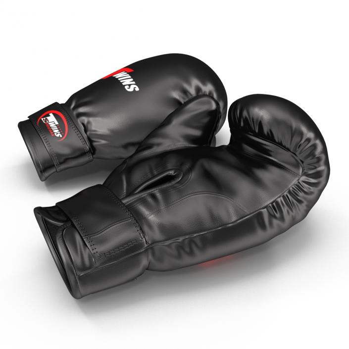 3D model Boxing Gloves Twins Black