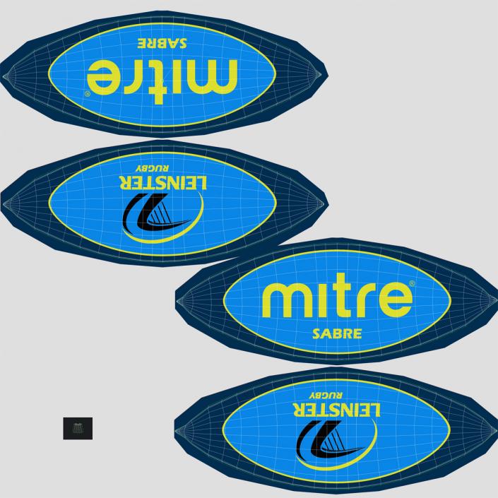 3D Rugby Ball Mitre 2 model