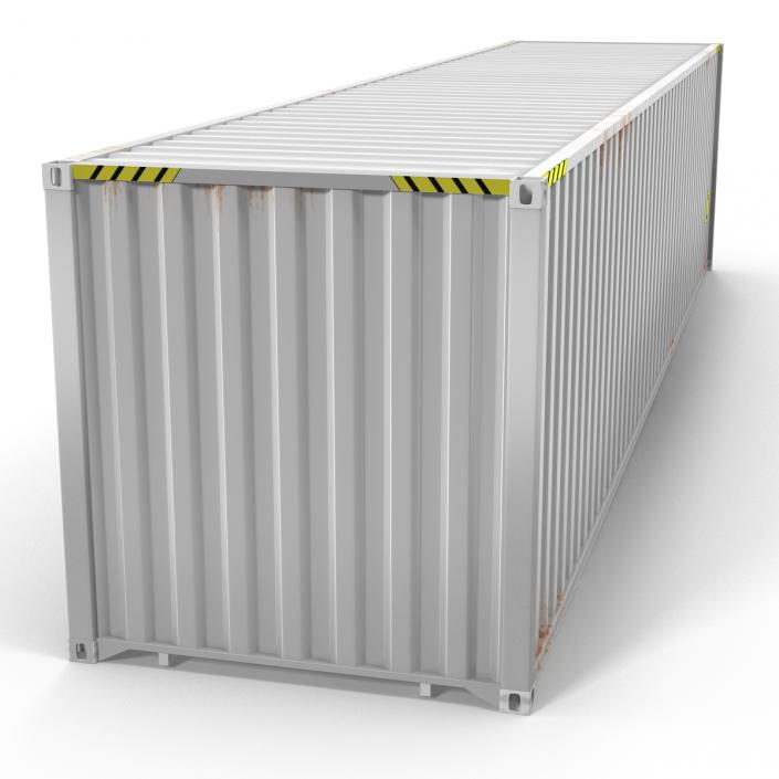 3D model 40 ft ISO Container White