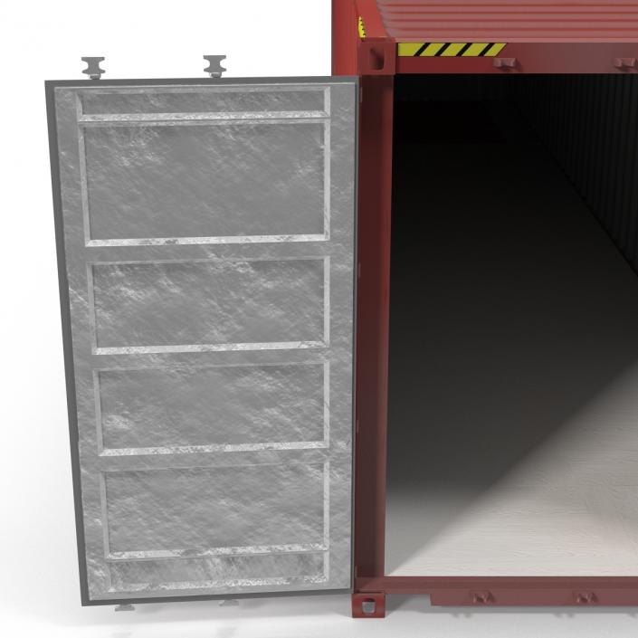 3D 40 ft ISO Container Red model